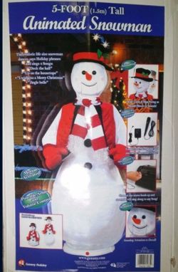 5 ft Snowman gemmy dances and sings