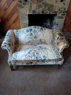 Vintage floral loveseat