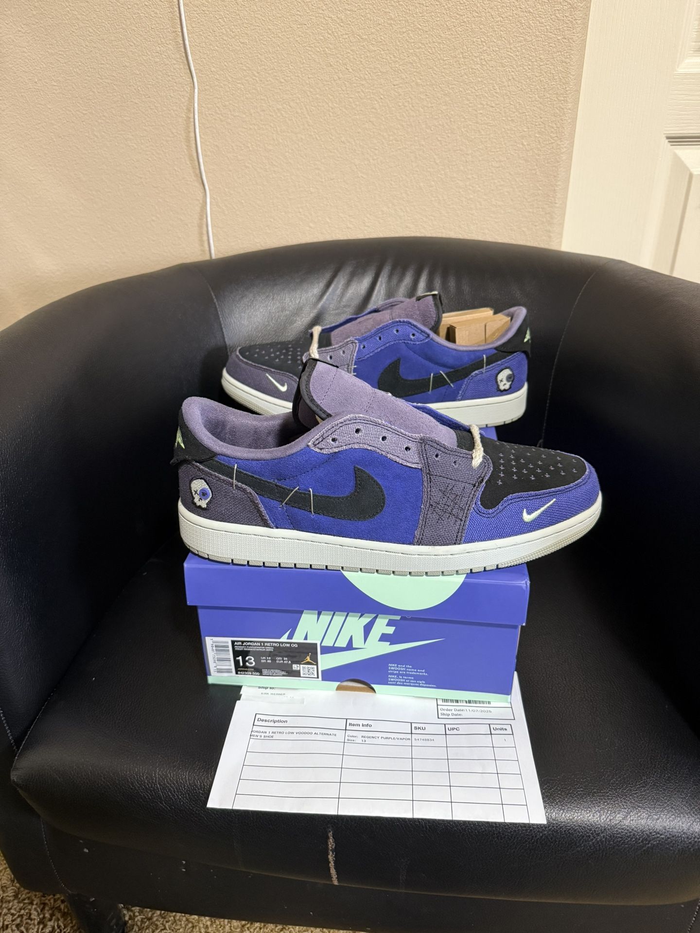 Brand new Air Jordan Zion Voodoo Jordan 1 low OG size 13 with original box and proof of purchase.