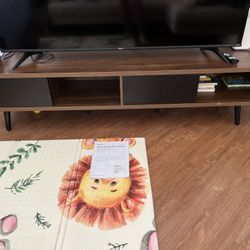 Bestier 70” Mid-Century Modern TV Stand – Walnut | Great Condition