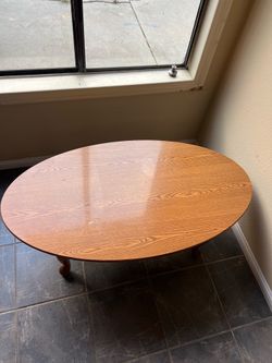 Brown Wood Dining Table