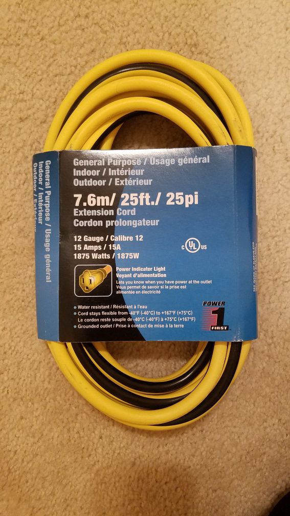 25ft extension cord