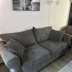 Gray Sofa  & Chair and a half 
