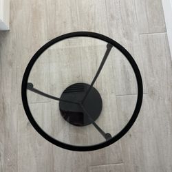 Black Glass Side Table