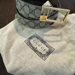 GG belt with rectangular buckle