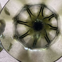 VINTAGE Tall Green Gorgeous Vase / Candleholder 