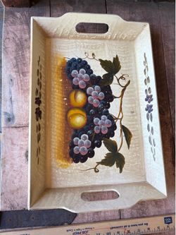 Tray painted flowers Free