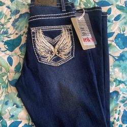 Dark Blue Boot Cut Jeans 