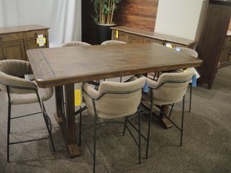 Danville 72 Inch Rectangular Counter Dining - Dark Brown Acacia | Kitchen Table | Table