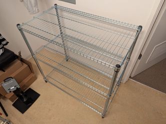 3-Tier Chrome Wire Shelving Rack Set