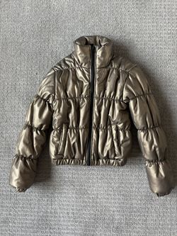 Bb Dakota Steve Madden Gold Puffer Jacket Size Xs