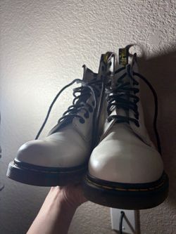 Dr. Martens 1460 White Smooth Leather Boots- Size 8 US Men’s