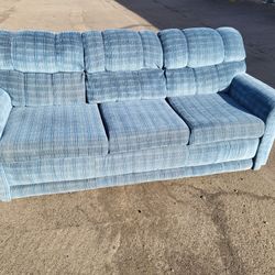 Retro Blue Sofa Free Delivery