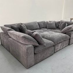 BRAND NEW GREY SECTIONAL MODULAR CLOUD SAME DAY DELIVERY