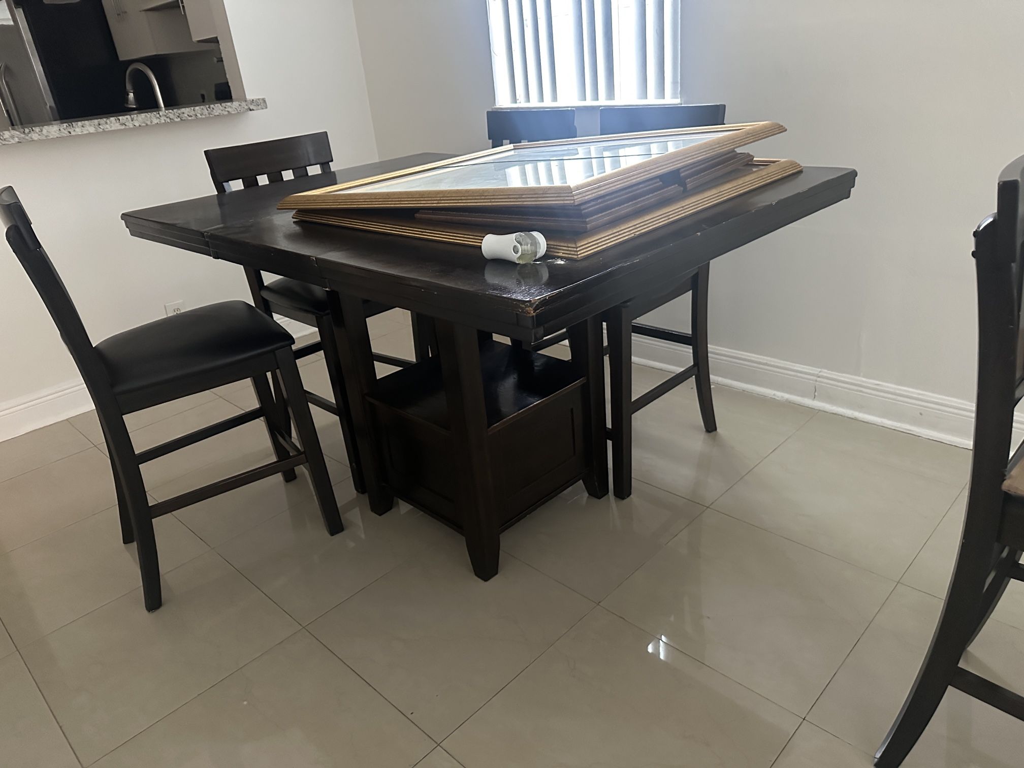 High Dining Table With Chairs