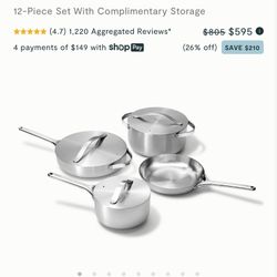 Caraway Stainless Steel Pot Set
