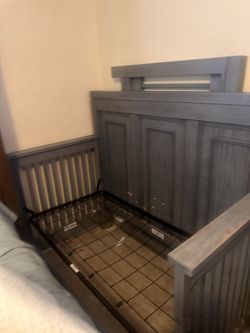 3 in 1 grey crib from buy buy baby