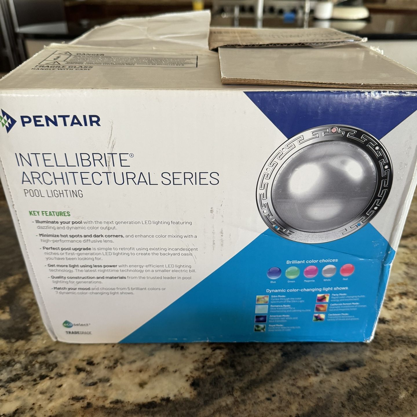 Pentair Intellibrite Color Changing Pool Light Architectural Series