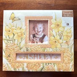 New Beautiful Frame and Name Scrapbook Memory Book, Baby Book