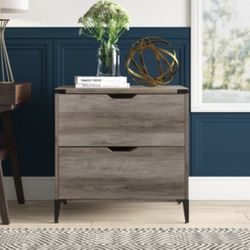 New Graywash Modern Filing Cabinet 