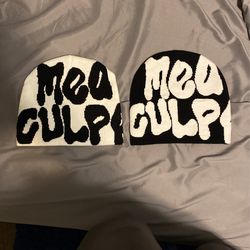  Authentic Black/white Mea Culpa Beanies