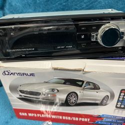 NEW IN BOX Car MP3 Player with USB/SD Port 60Wx4, LED display, Remote control,AUX input NEW/In box. Condition is New. Box only opened for pictures