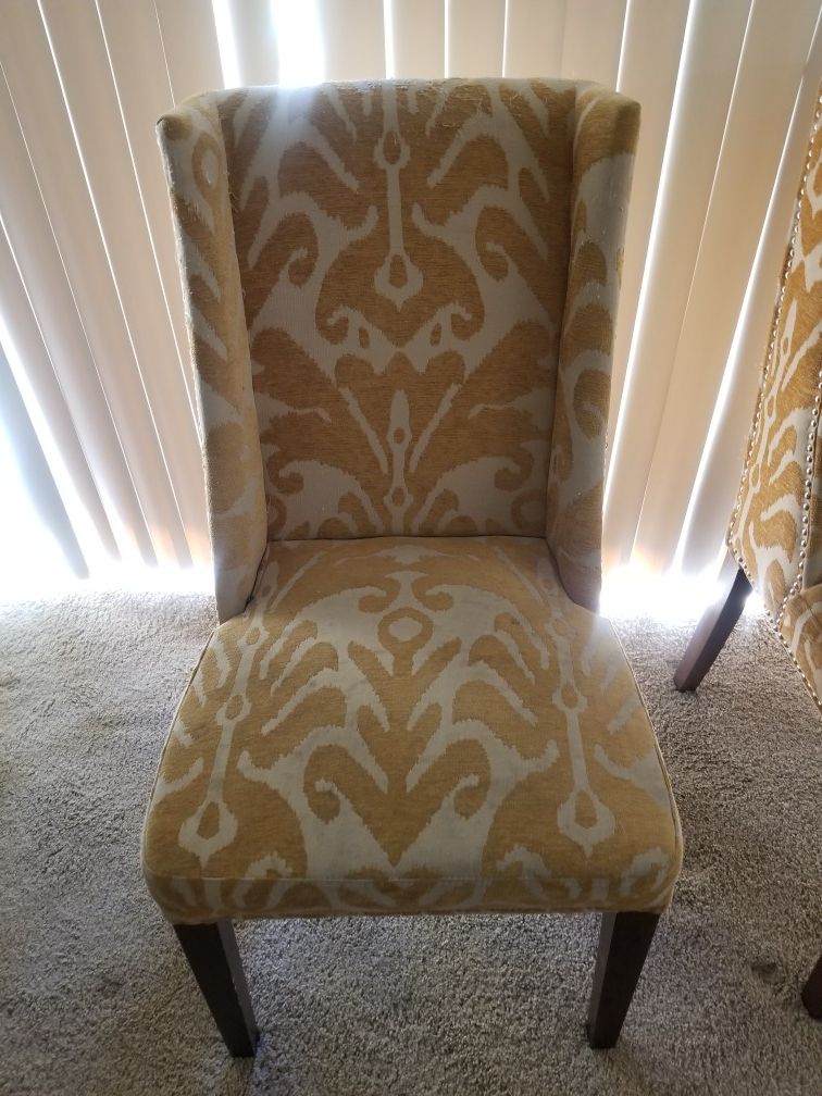 Antique chairs color yellow