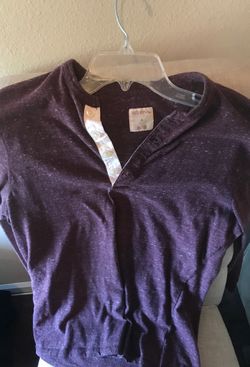 Burgundy long sleeve button up
