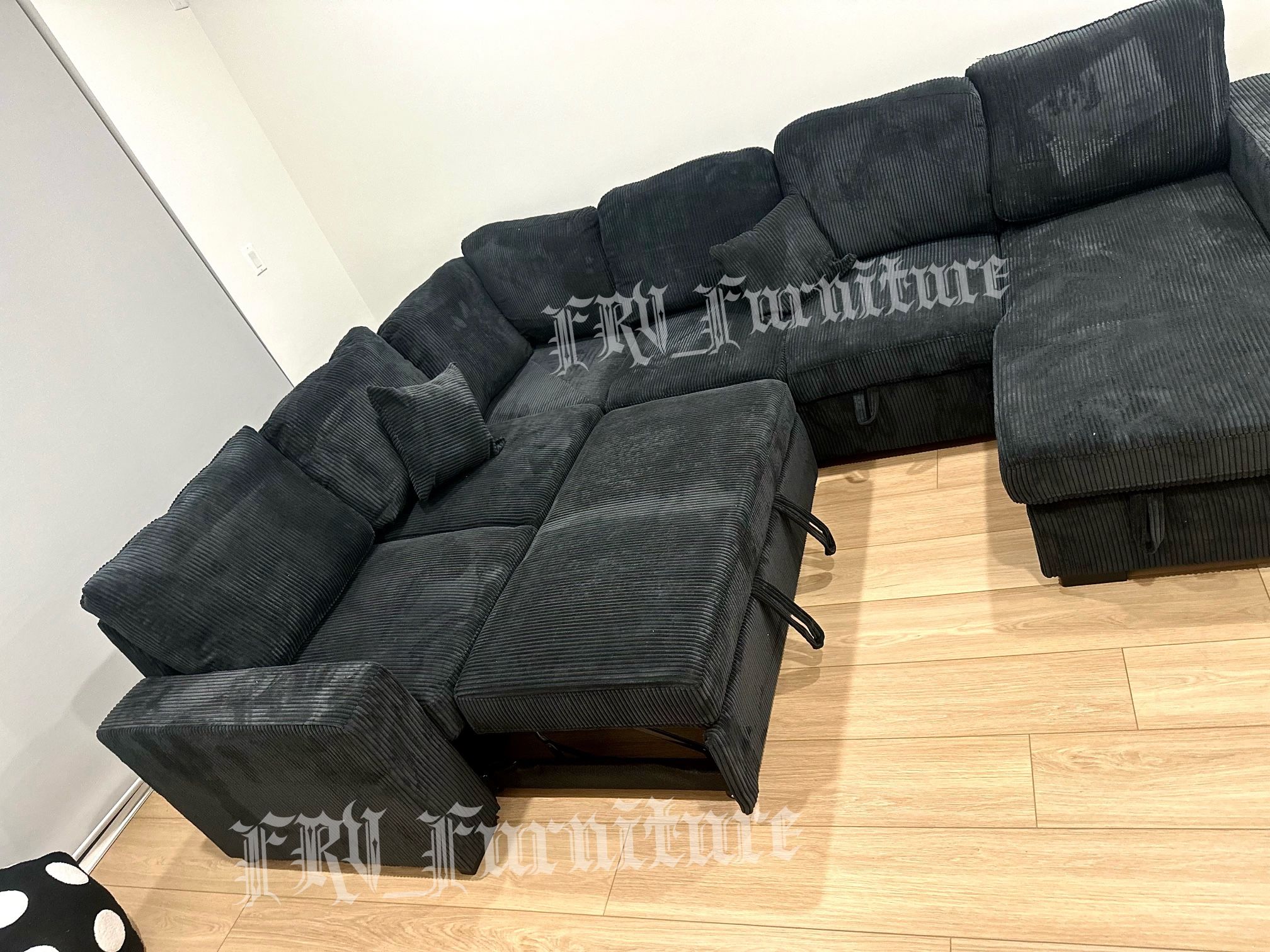 Large Black Sectional 