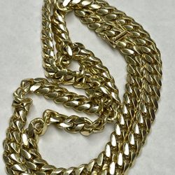 14k Solid Gold Cuban Link Chain 139 Grams 