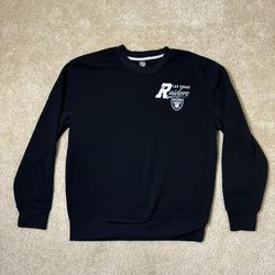Las Vegas Raiders Oakland Men’s Black Medium Big Logo Pullover Crewneck Sweater