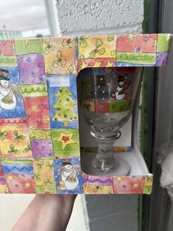 Libby SUE Lipkin Christmas Goblets