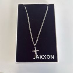 JAXXON Silver Rope Crucifix Pendant