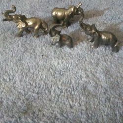 Miniature Pewter Elephants 