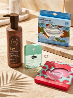 4pc New Skincare Set - Rare BBW Coco Shea Espresso Lotion, Eye & Lip Masks