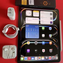Apple IPad Pro 13” (M4 chip /OLED display/ 2024 Newest ) 512GB with keyboard, pen & Accessories
