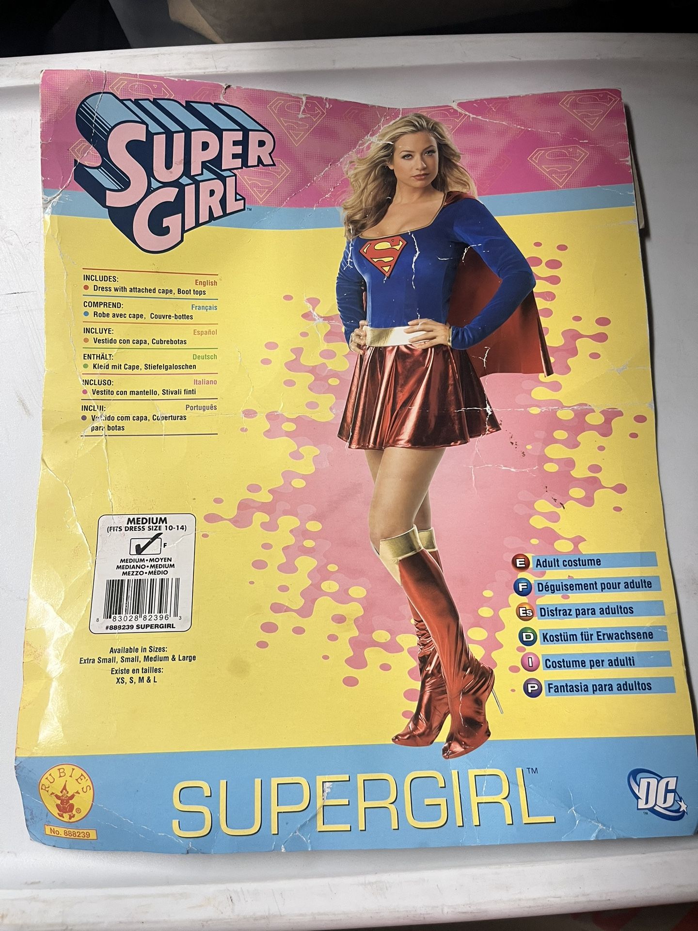 DC Comics SuperGirl Costume Medium 10-14