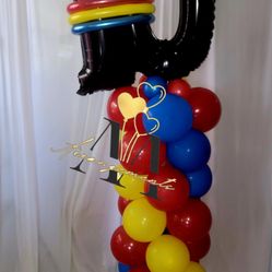 Number Column Balloons Birthday Decor 