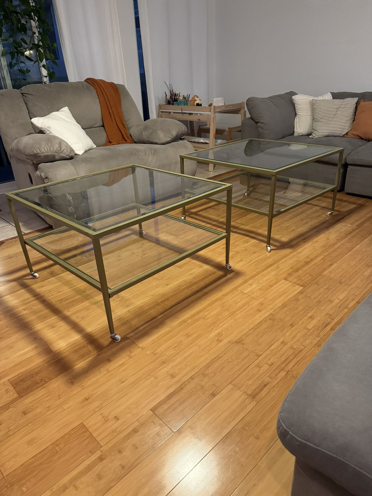 2 Glass Coffee Tables