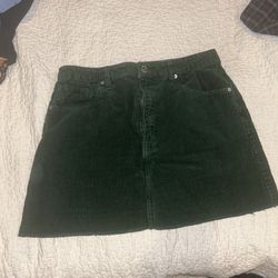 Green Corduroy Mini Skirt Forever 21 Medium/Large