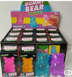 Gummy Bear Squishy Transparent Colorful Soft Stretchy Slow Rebound Stress Relief Vent Fidget Toy Perfect Gift