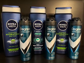 BUNDLE NIVEA MEN BODY WASH & DEGREE DEODORANTS BODY SPRAY