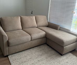 Living spaces-Beige Sectional Sofa