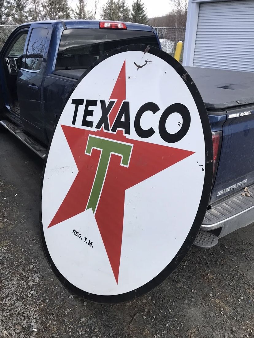 Texaco Porcelain Sign 6ft Double Sided 