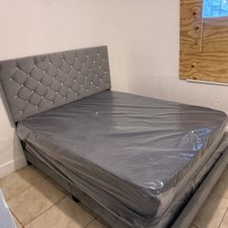 Queen Bed Frame With Mattress All New Furniture And Free Installation   Free Delivery 