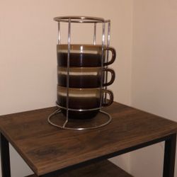 Coffee Cups And Storage Rack