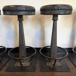 Restoration Hardware, Bar Stools, Soda Fountain Style, Cast Iron, qty. 5