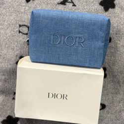Dior limited denim pouch bag