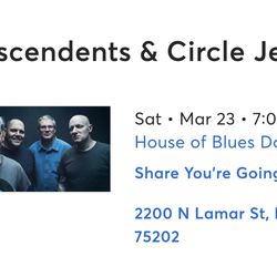 Descendants and Circle Jerks Ticket $40