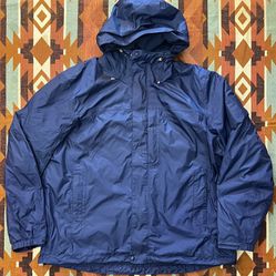 L.L. Bean Trail Rain Jacket with Fleece Lining Men’s 2XL “Boxy Cut Jacket”
